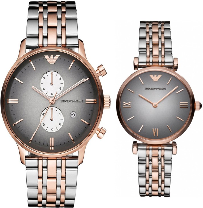 armani watch couple set