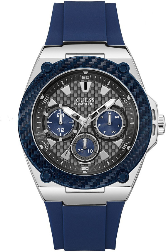 guess blue analog watch