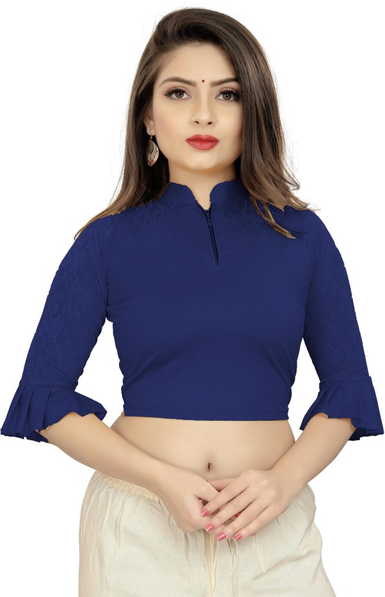 navy blue blouse flipkart