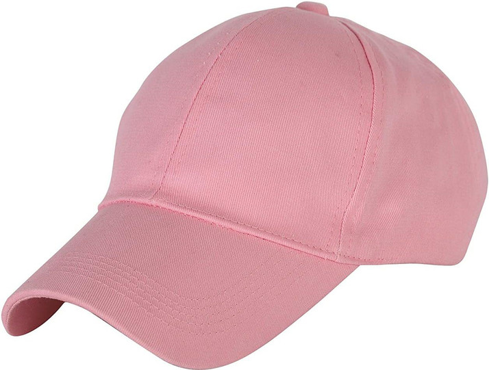 Fasholic PLAIN PINK CAP Solid BASEBALL 