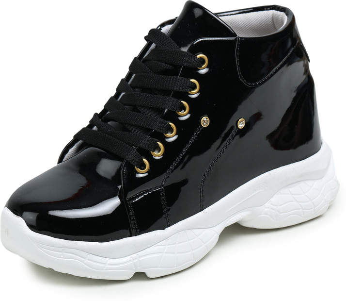 black sneaker ankle boots