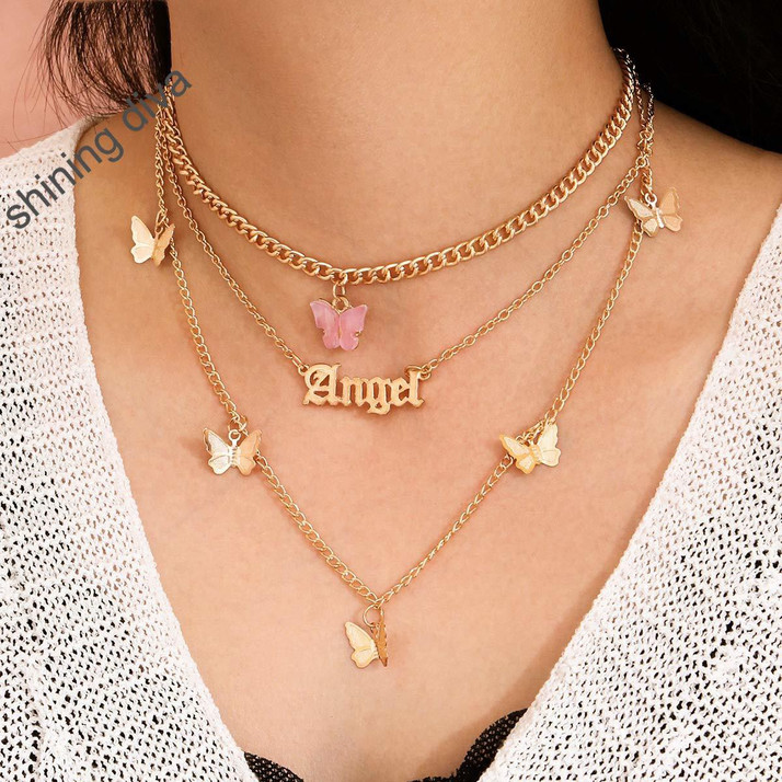 Shining Diva Stylish Multilayer Chain 