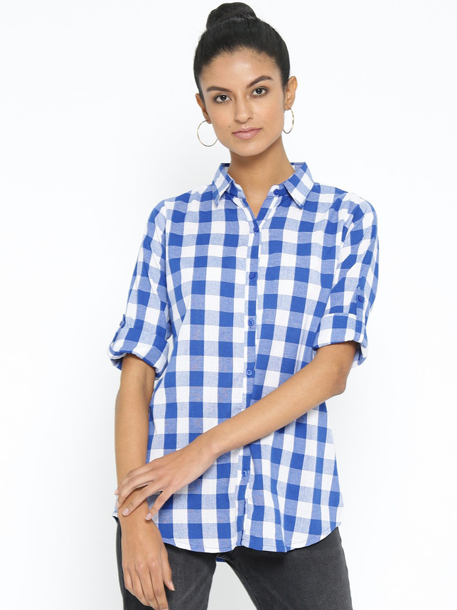 Vastraa Fusion Women Checkered Casual 