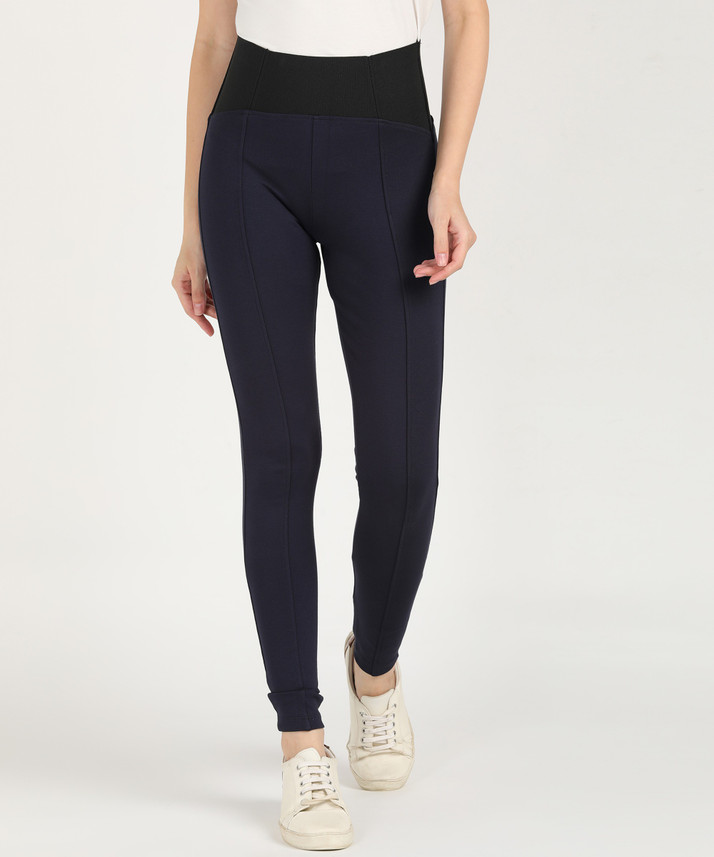 SPENCER Solid Women Dark Blue Tights 
