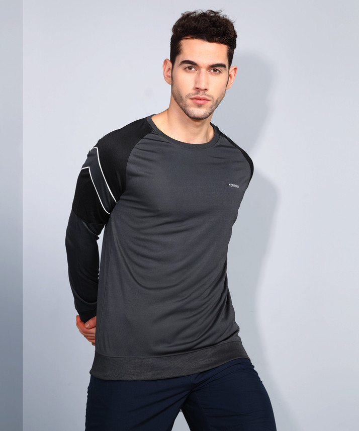 Sleeve Color Block Men Sweatshirt 