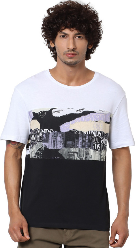 JACK \u0026 JONES Printed Men Round Neck 