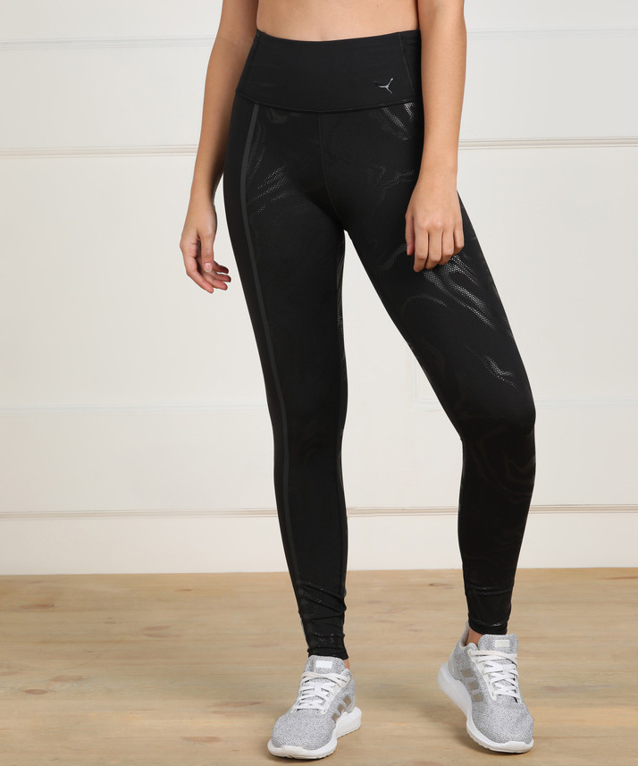 PUMA Printed Women Black Tights - Buy 