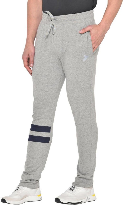 Fitinc Striped Men Grey Track Pants 