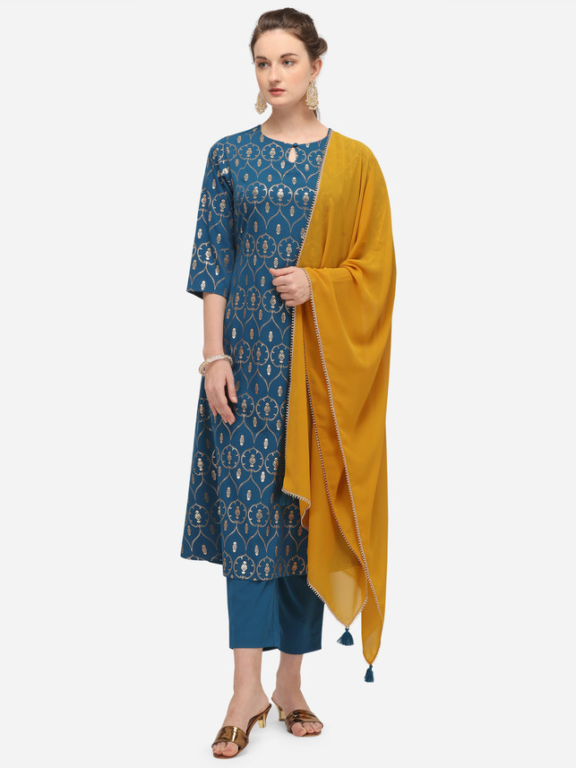 Women Kurta, Pant And Dupatta Set 