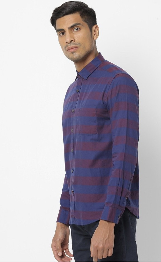 Buy Netplay Men Checkered Casual Purple 