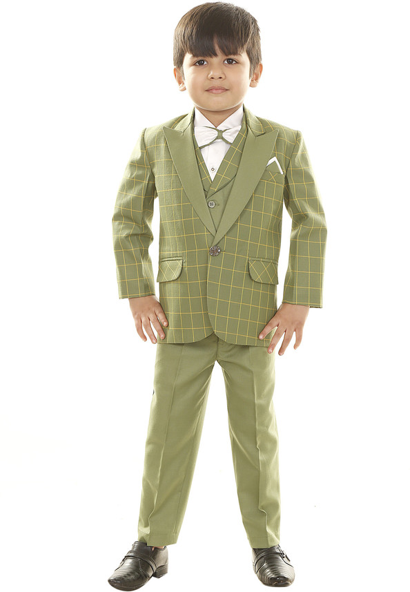 green check coat pant