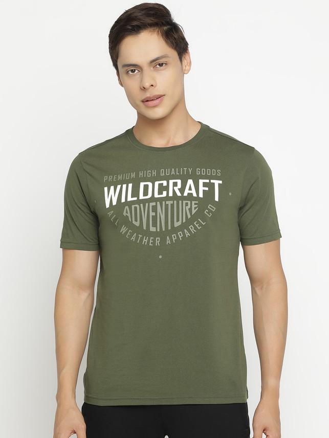 Wildcraft Printed Men Round Neck Dark 