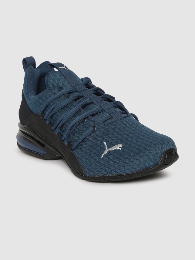 puma men navy blue running shoes