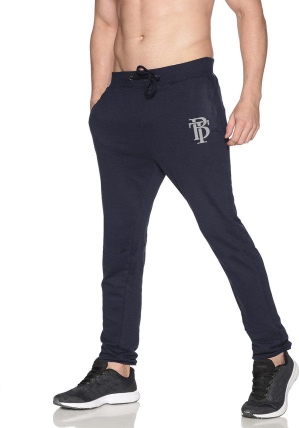 BLUE TYGA Solid Men Dark Blue Track 