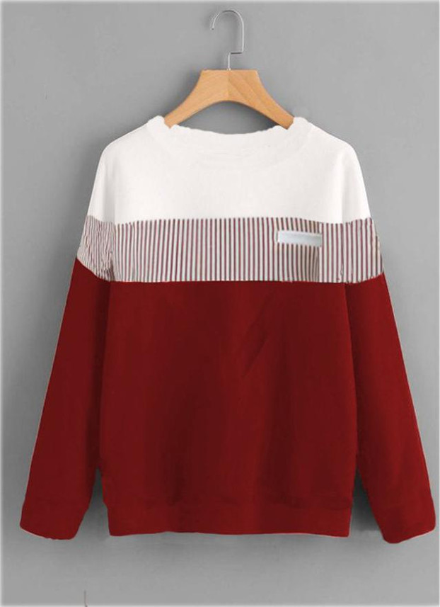 GIRLS SHOPPIE Striped Women Round Neck 