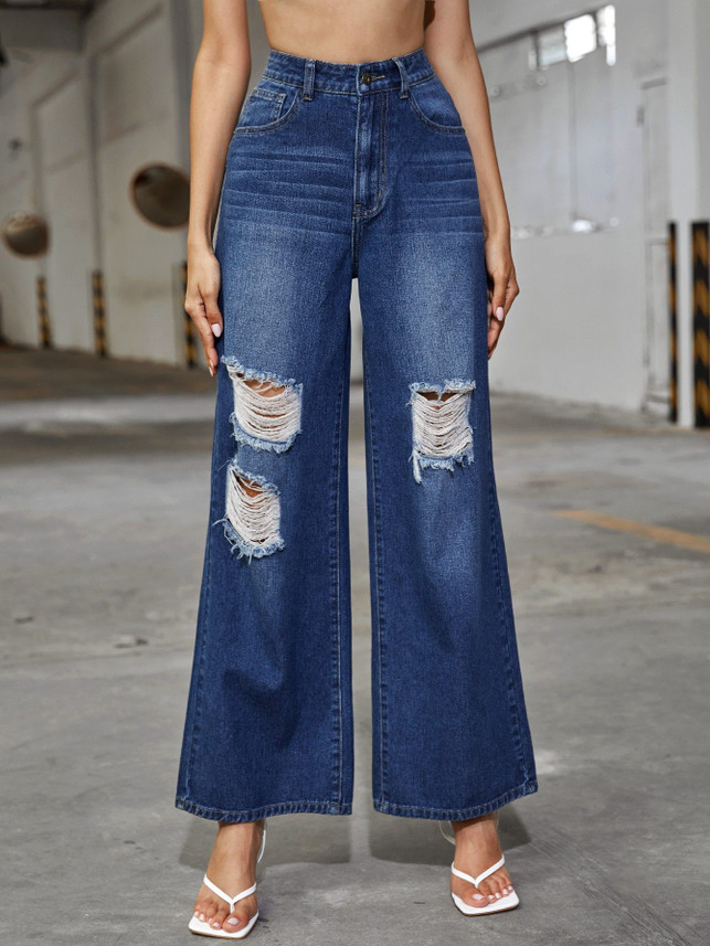 Buy KOTTY Flared Women Blue Jeans 