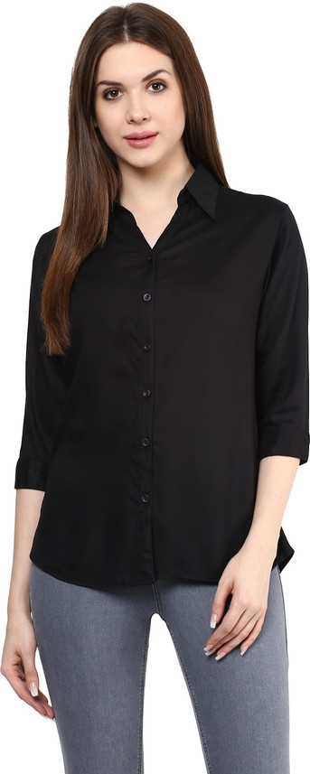 Black party wear shirt women's Clearance