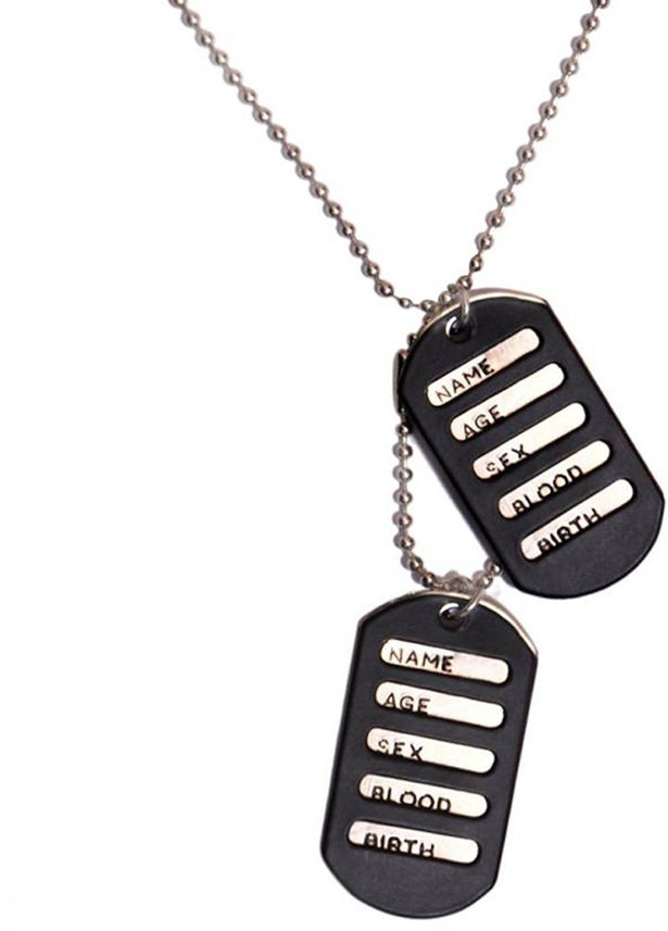 ISHANGEL Dog Tag Pendant Chain Locket 
