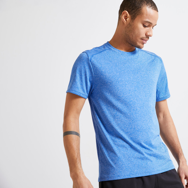 DOMYOS Printed Men Round Neck Blue T 
