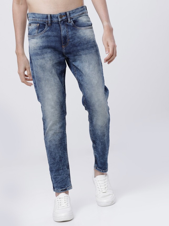 highlander tapered fit men blue jeans