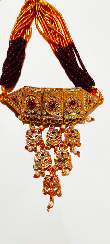 trendy rajputi choker mini aad necklace 