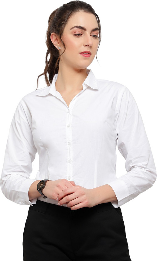 Blue Ronin Women Solid Casual White 
