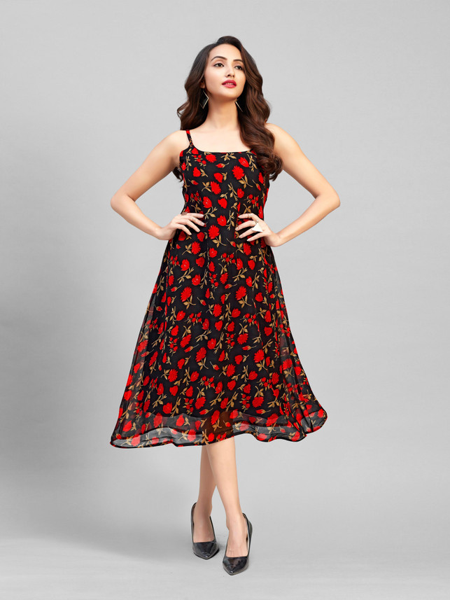 black red frock