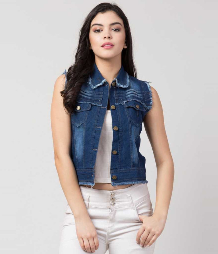Moshe Sleeveless Solid Women Denim 