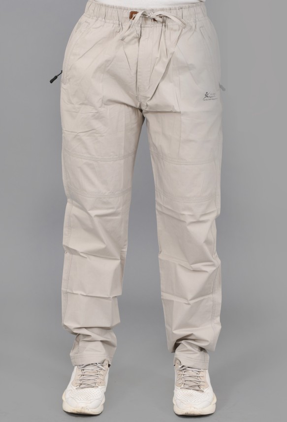 white cargo track pants