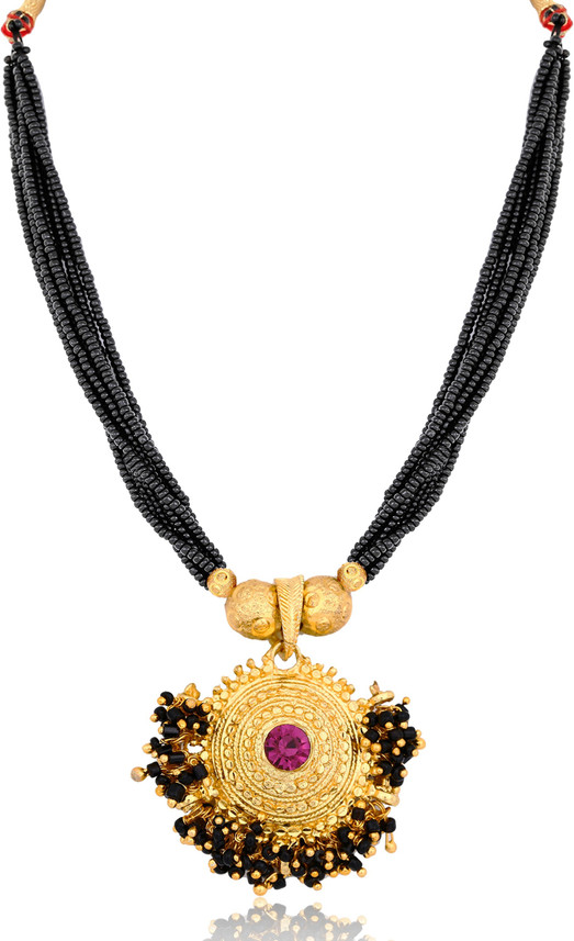 Black Mala Pendant Locket beads chains 