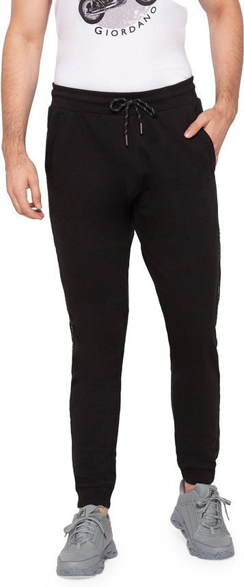 Giordano Solid Men Black Track Pants 