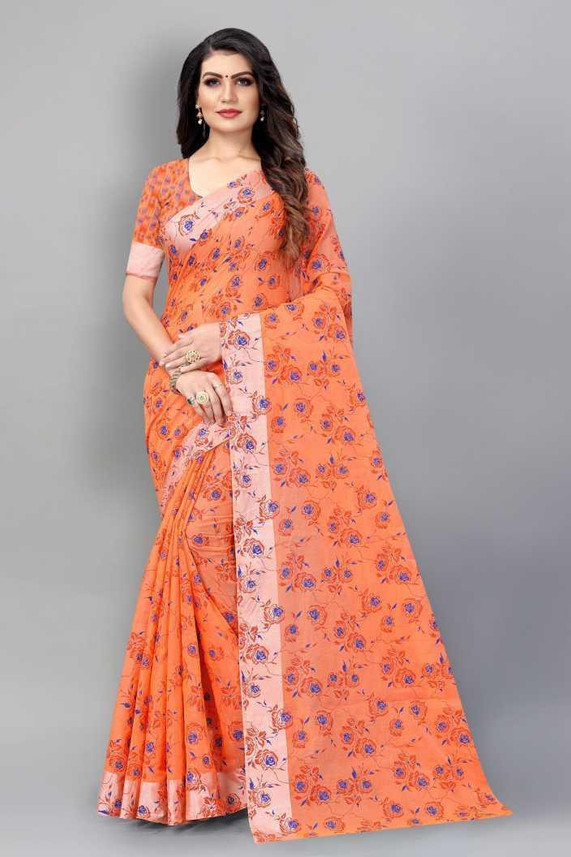 Buy ZUAVI Printed Bollywood Pure Cotton 