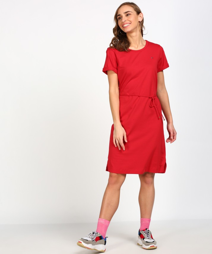 tommy hilfiger dress red