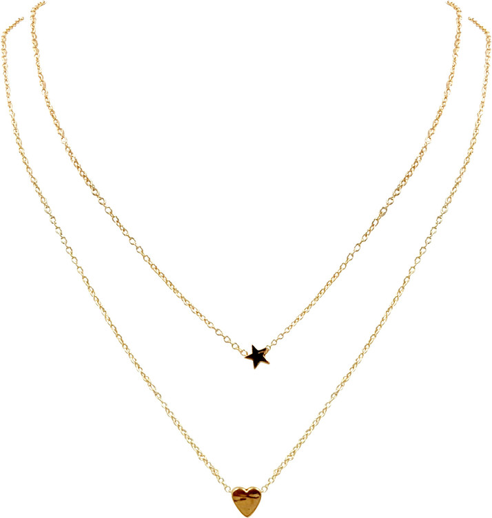Miraya Heart and star pendant necklace 