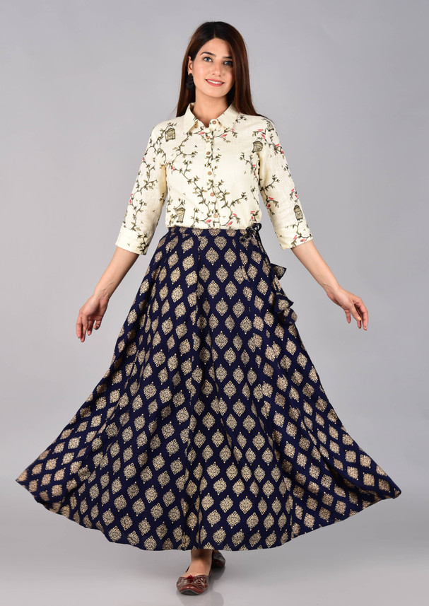 Women Top and Skirt Set 