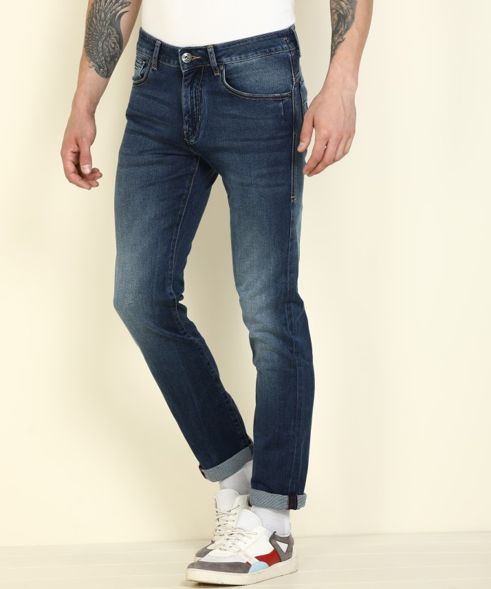 flying machine tapered fit men blue jeans