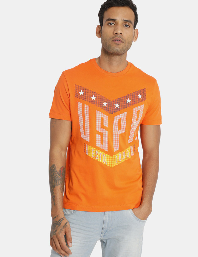 U.S. POLO ASSN. Printed Men Round Neck 