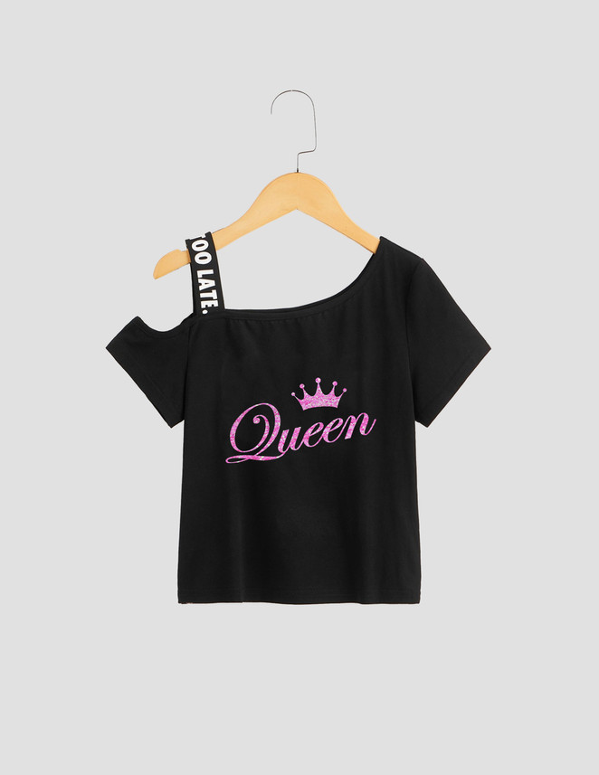 MODARUE Girls Casual Pure Cotton Crop 