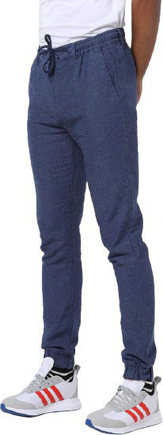 dnmx Solid Men Blue Track Pants - Buy 