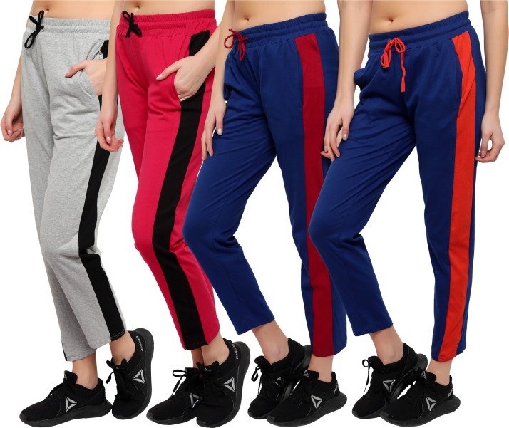 color block track pants womens