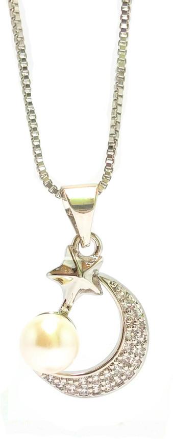 ELLIPSTORE Crescent Moon Necklace 