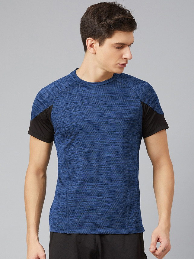 DIDA Sports Men Round Neck Dark Blue T 