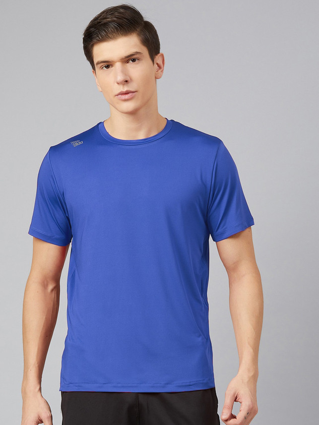 DIDA Sports Men Round Neck Blue T-Shirt 