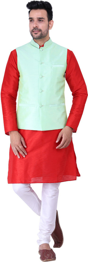 HUZUR Men Ethnic Jacket, Kurta and Pant 