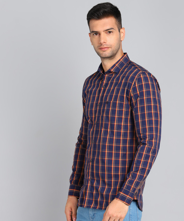 Peter England University Men Checkered 