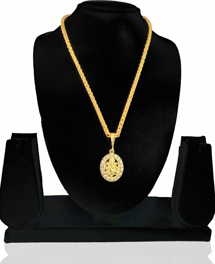 KRIMO Pendant Ganesh Ji Locket Chain 