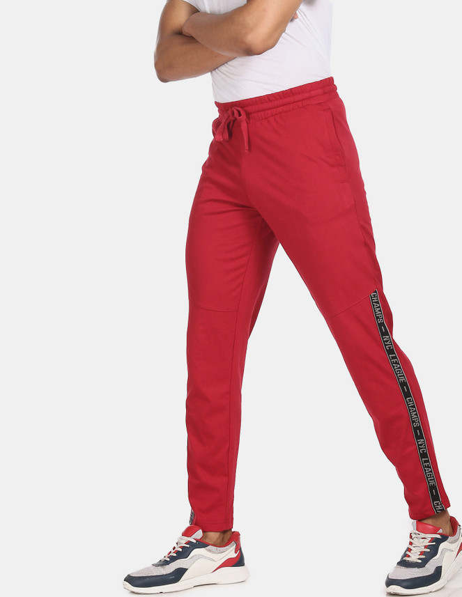 Colt Solid Men Red Track Pants - Buy 