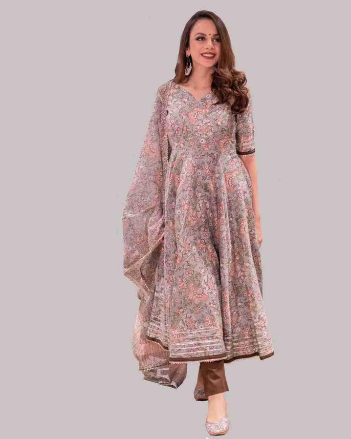 Karagwals Fab Floral Print Anarkali 