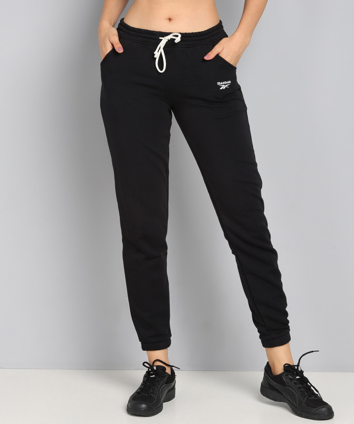 REEBOK Solid Women Black Track Pants 