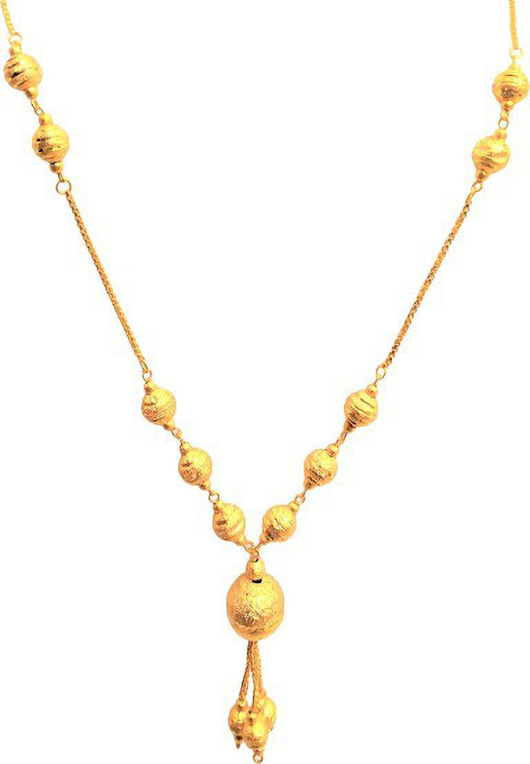 One Gram Gold Plated-14 inch Matar Mala 